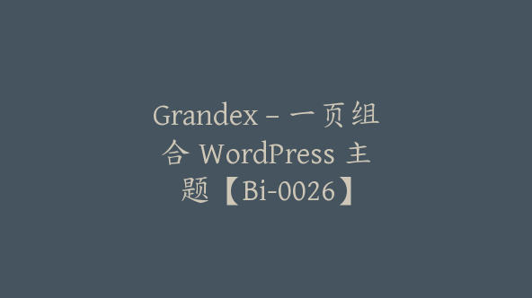 Grandex – 一页组合 WordPress 主题【Bi-0026】